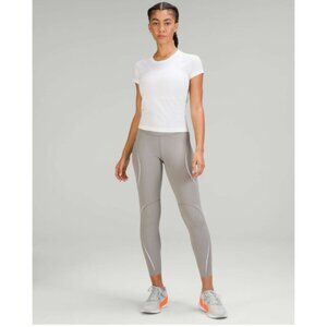 Lululemon Base Pace HighRise Reflective Tight 25 inchGull Grey Womens Size 4
